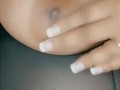 Sexy Ebony BBW titty play 
