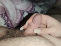 Quick Handjob before bed but with a giant cumload