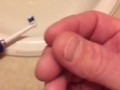 #FRESHCUMBREATH Mis-placed the whitening toothpaste, I guess a few cum drops will have to do for now