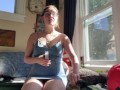 Little slut reads tarot then cums on her toy