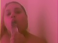 BBW Shower Dildo Blowjob