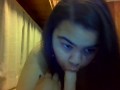 Lightskin BBW has fun playing with dildos