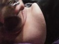 Slut fucks bottle and squirts