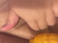 Single mom bored at home makes a homemade dildo and gets off