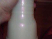 Fat hairy guy fucks Fleshlight