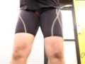 Crotchless Pant Workout In A Public Gym Pussy Reveal
