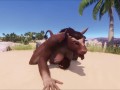 Furry Cow milks him (Wildlife game)