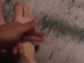 Erotic foot rub for myself