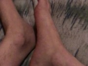 Erotic foot rub for myself