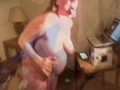 9 Months Pregnant Wife Gargle and Swallow Squirt in Cup
