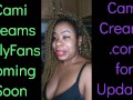NEW Cami Creams OnlyFans Coming Soon - Ebony Black Girl BBW Big Lips Kitchen Wine Drinker Talking