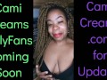 NEW Cami Creams OnlyFans Coming Soon - Ebony Black Girl BBW Big Lips Kitchen Wine Drinker Talking