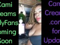 NEW Cami Creams OnlyFans Coming Soon - Ebony Black Girl BBW Big Lips Kitchen Wine Drinker Talking
