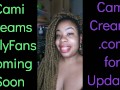 NEW Cami Creams OnlyFans Coming Soon - Ebony Black Girl BBW Big Lips Kitchen Wine Drinker Talking