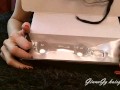 glass in hairy pussy, creampie, stockings fetish, russian milf GinnaGg