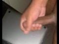 cumshot at desk