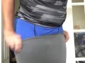 Feeling my brand new womens spandex leggings