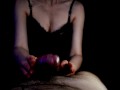 Perfect milf handjob in the dark special halloween