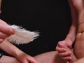 I tickled my Classmate with a Fluffy Feather. Got an extremely sweet Cumshot — Violet Candle