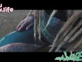 Sexy Bikini tease - Alternative tattoo ink girl with dreadlocks in Bikini at the beach - SFW outdoor