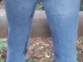 Public wetting jeans