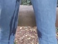 Public wetting jeans