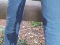 Public wetting jeans