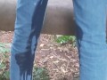 Public wetting jeans