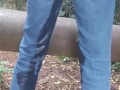 Public wetting jeans