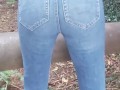 Public wetting jeans