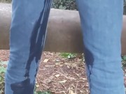 Public wetting jeans