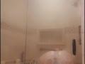 Big Ass Biracial taking Shower and putting soap all over her fatass 
