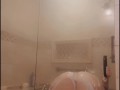Big Ass Biracial taking Shower and putting soap all over her fatass 