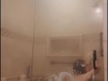 Big Ass Biracial taking Shower and putting soap all over her fatass 