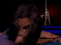 Cheetah Girl blowjob cum on face furry cosplay