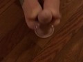 Wife shows how to jerk with feet