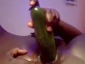 BIGGEST CUCUMBER in TIGHT PUSSY