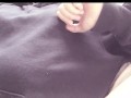 【寝起きちくび】スウェットの上から乳首ポチッ 貧乳オナニー Japanese nipple masturbation in bed orgasm