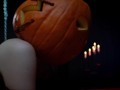 Haloween? Fuck Halloween! - Fuck the Pumpkin Blowjob the pumpkin and a good Spanking Pussy dripping