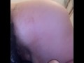 the after-effects of pushing myself as hard & deep as I could go on my Mr Hankey XXL Rabbit
