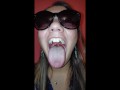 Girl Long Tongue and Burping