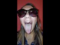 Girl Long Tongue and Burping