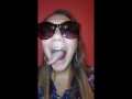 Girl Long Tongue and Burping