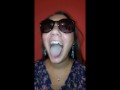 Girl Long Tongue and Burping