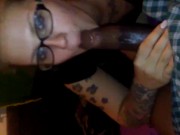 horny cheating white girl deep throats husbands bbc co worker