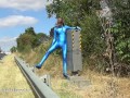 Samus Aran checks the speed camera