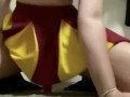 Baxter high cheerleader sucks, fucks and squirts for demon dick