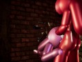 Among Us Threesome - Pink Stuck in Wall (futa, japanese)