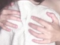 【おっぱいマッサージ BGMなし】お風呂上がりにミルクを使って乳首も一緒にモミモミクリクリします Japanese nipple bust massage masturbation orgasm