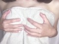 【おっぱいマッサージ BGMなし】お風呂上がりにミルクを使って乳首も一緒にモミモミクリクリします Japanese nipple bust massage masturbation orgasm